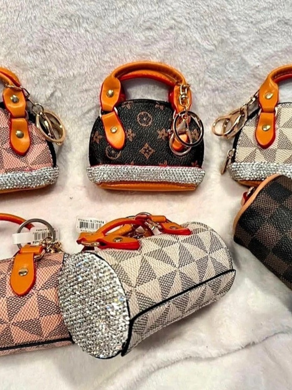 Miniature Handbag keychains or bag charms